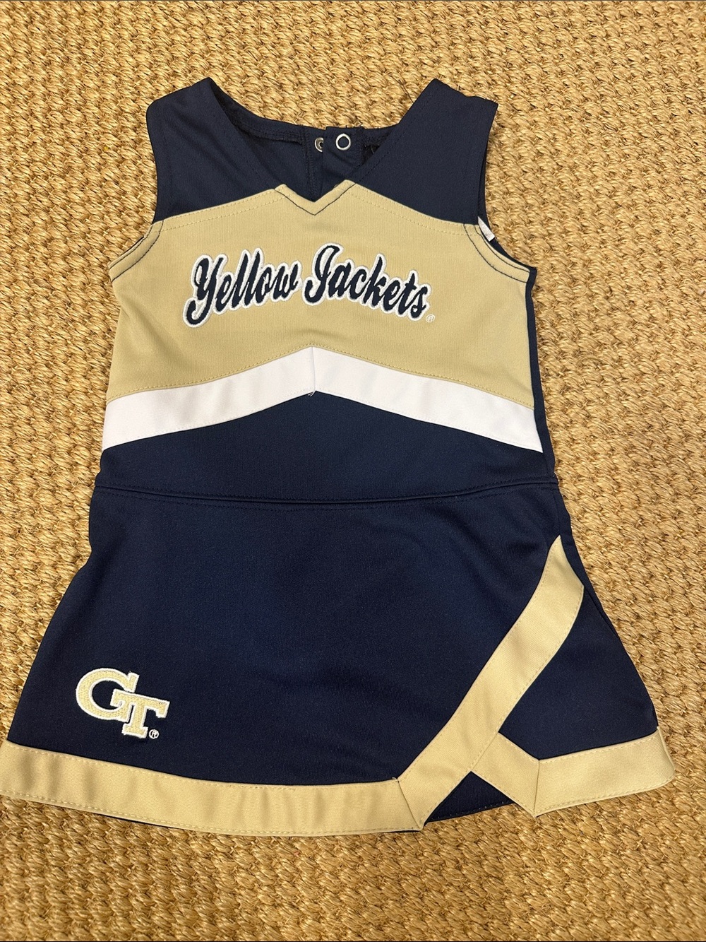 Georgia Tech Yellow Jackets Navy and Gold Girls Cheer Dress - Youth